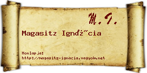 Magasitz Ignácia névjegykártya